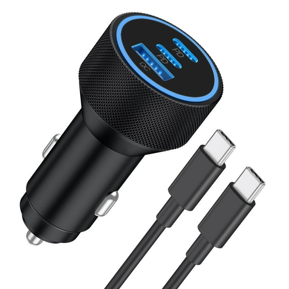 for iPhone 17/16/15 Pro Max Car Charger, 67W 3-Port Fast USB C Car Charger Power Cigarette Lighter Adapter with 3FT USB C to C Cable for iPhone 17/17 Pro/Air/16/15 Pro Max/Plus/16e, iPad