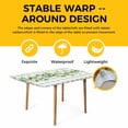thumbnail image 4 of Eucalyptus Leaves Table Cloths for 3 Foot Rectangle Tables, Green Plaid Farmhouse Watercolor Patio Waterproof Elastic Fitted Tablecloths, Washable Rectangular Table Cover for Camping, 4 of 8
