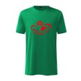 thumbnail image 1 of Hombres Día de San Valentín Manga corta Amor Impresión Cuello redondo Jersey Camiseta Blusa Pompotops oipoqjl4997, 1 of 2