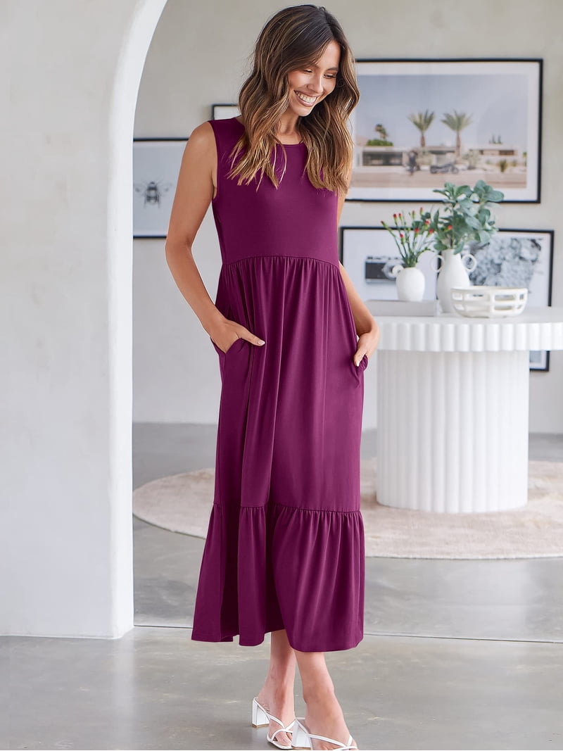 aline purple dress ZAPAKA Women Prom with Slit Sparkly Halter A Line Formal Dress with Pleated, Dark Purple / US8 1x Women Dress Size 8 10 Madison James