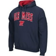 thumbnail image 2 of Men's Colosseum Navy Ole Miss Rebels Arch & Logo 3.0 Pullover Hoodie, 2 of 3