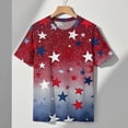thumbnail image 5 of YLHFASHION T-Shirts Graphiques pour Femmes 4 Juillet Col Rond 2025 Drapeau Américain Manches Courtes Indépendance T-shirt d'Été Liquidation T-shirt à Manches Courtes pour Femmes, 5 of 5