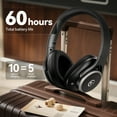 thumbnail image 5 of Active Noise Cancelling Headphones,60H Playtime Bluetooth 6.0 Wireless Headphones with Hi-Res Audio, Over Ear Headphones with Microphone, Deep Bass,Comfort Fit,Foldable Headset for Travel Office Game, 5 of 9