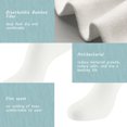 thumbnail image 3 of Women Thin Socks Bamboo Ankle Silky Quarter Anti Odor Casual Summer Socks 6 Pairs (White, US Size 8-11), 3 of 5