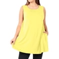 thumbnail image 2 of Eiyaclvo Long Plus Size Tank Tops for Women Sleeveless Shirts Tunics Casual Crew Neck Lightweight Summer Tanks with Pockets, 2 of 6