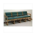 thumbnail image 3 of Wooden Mallet DW2-4 Solid Oak Sled Base 4-Seat Sofa, 3 of 6