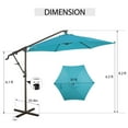 thumbnail image 6 of COBANA Outdoor Patio Umbrella, 10ft Offset Hanging Patio Umbrella with Aluminum Stand, Outdoor Cantilever Umbrella with 360° Rotation, Crank and Tilt System, Blue, 6 of 8