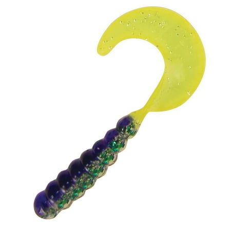 Kalin s 3TG10-820 Triple Threat Grub Fishing Bait Junebug/Chartreuse 3