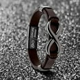 thumbnail image 2 of CWMMLS Mens Infinity Knot Bracelet, Valentines Day Gift for Him to My Man Leather Bracelet I Love You Mens Bracelet Mens Birthday Gift Boyfriend Husband Couple, 2 of 7