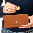 thumbnail image 4 of ADDHAT Cartera De Marrón En PU Con Almacenamiento Organizado Para Tarjetas Y Efectivo, 4 of 7