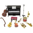 thumbnail image 1 of Juego de instrumentos musicales en miniatura, 12 piezas, modelo de instrumento musical en miniatura, accesorios de decoración, 1 of 4