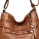 thumbnail image 2 of Bolsa de mensajero de cuero de PU retro de gran capacidad para damas con cremallera de múltiples capas Ndcxsfigh Para Estrenar, 2 of 8