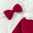 thumbnail image 6 of Zwiiyzr Toddler Girls Christmas Dresses Velvet Santa Claus Red Princess Tutu Dress Furry Trim Dress with Headband 1-6T Red, 6 of 9