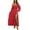 Cherry, variant on Women's Boho Off Shoulder Long Sleeve Smocked Side Split Flowy A Line Maxi Dress S-XXL