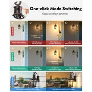 OPAXIS Motion Sensor Outdoor Porch Lights, 2 Pack Oil Rubbed Bronze Exterior Light Fixture, Dusk to Dawn Outdoor Lighting Wall Mount for Patio, Garage