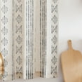 thumbnail image 3 of Curtainking Boho Kitchen Curtains 26x24 inch Black on Beige Farmhouse Rustic curtains Geometric Striped Light Filtering Window Curtain Linen Tier Curtains 2 Panels, 3 of 7