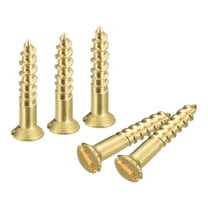 10Pack M2 x 12mm Brass Slotted Drive Flat Head Wood Screws Self Tapping Screw