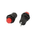 thumbnail image 2 of AC 125V/3A 250V/1.5A Interruptor de botón de presión rojo de auto-bloqueo On/Off 50 piezas, 2 of 2