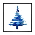 thumbnail image 3 of Designart Blue Winter Christmas Tree Ii Traditional Floating Frame Wall Art, 3 of 4