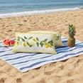 thumbnail image 4 of Summer Lemons Outdoor Pillow Covers Pack of 2 Pastoral Yellow Fruit Plant Leaves Floral Plaid Waterproof Throw Pillow Covers Decorative Cushion Cases for Patio Garden Tent Balcony Couch 20x12 inch, 4 of 9