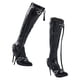 thumbnail image 1 of Figuras de acción 1:6, botas altas, botas de tacón alto para muñeca de 12, zapatos de muñeca con articulación esférica, botas para cuerpo femenino negro, 1 of 8