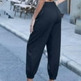 thumbnail image 4 of ShomPort Women's Casual Pants with Pockets Summer Cinch Bottom Wide Leg Pants Elastic High Waist Trousers, 4 of 7