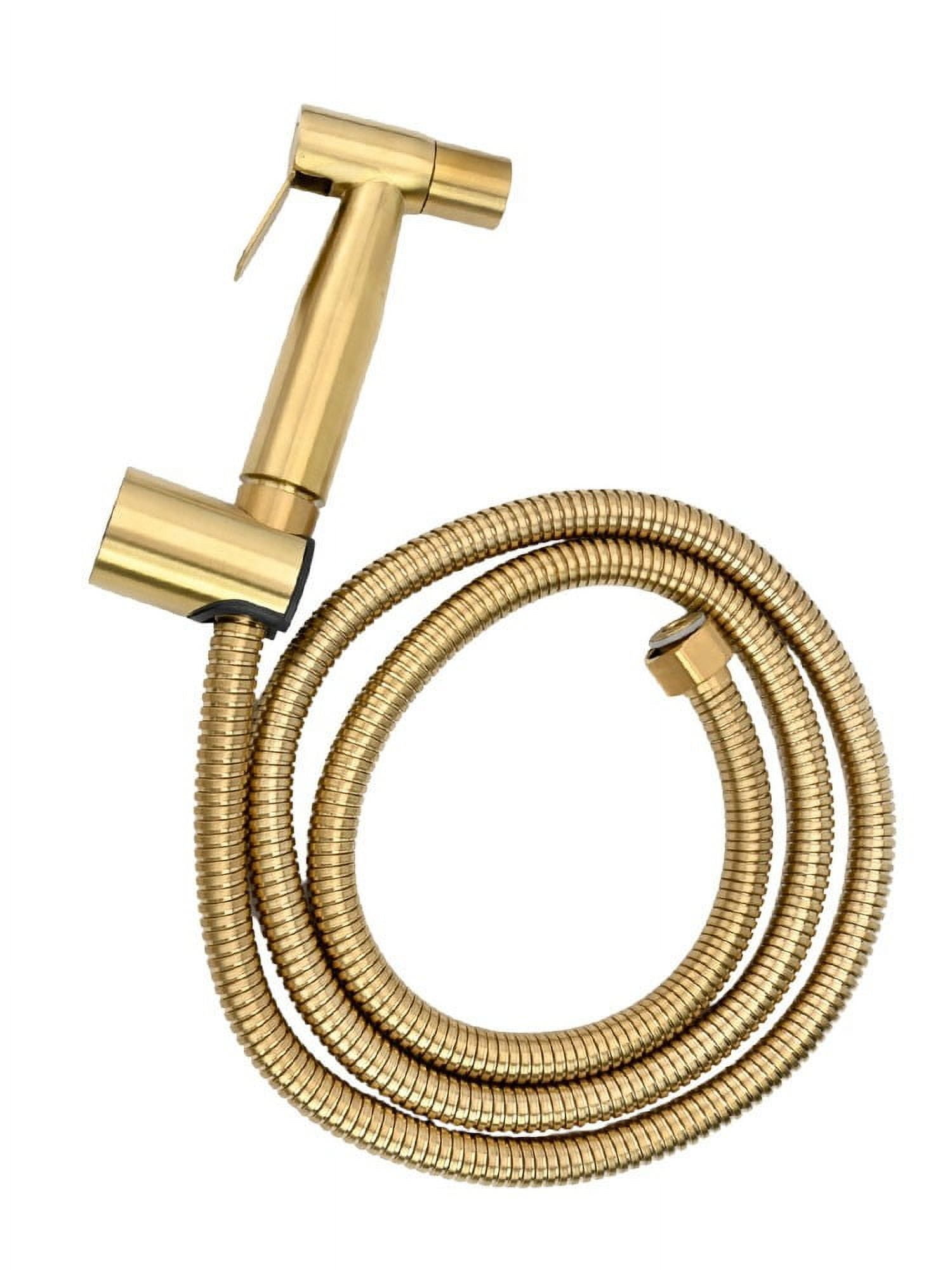 304 Stainless Steel Single Bidet Gold Color Handheld Toilet Bidets Shattaf Showerset With Filling Valve Shower Hose