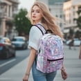 thumbnail image 4 of Psesaysky Dolphin Mermaid Scales Trippy Mushroom Backpack Kids School Bag, Cartoon Butterfly Snail BookBags 4 Pcs Lunch Box Water Bottle Carrier Bag, Starry Girls Boys Large Capacity Rucksack, 4 of 7