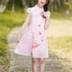 thumbnail image 5 of Vestido Cheongsam para Niñas Estilo Chino Gasa Suave Cómodo Vestido Qipao para Niñas para Verano Blanco 130cm/51.2in, 5 of 8