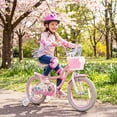 thumbnail image 2 of Gymax Vélo pour Enfants 16 Pieds' avec Roues Stabilisatrices, Freins à Rétropédalage à Main, Selle et Guidon Ajustables, 2 of 10