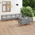 thumbnail image 1 of vidaXL 8 Piece Garden Lounge Set Solid Wood Pine Grey, 1 of 3