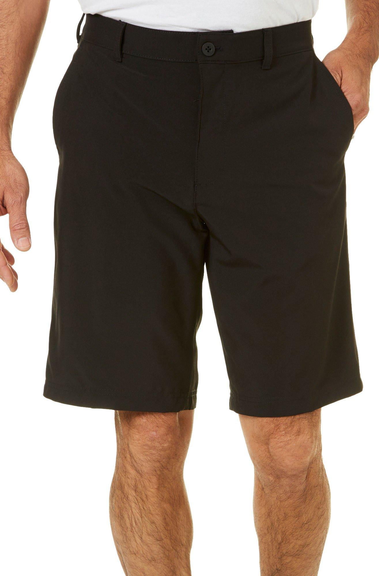 IZOD Golf Mens Swingflex Solid Flat Front Shorts