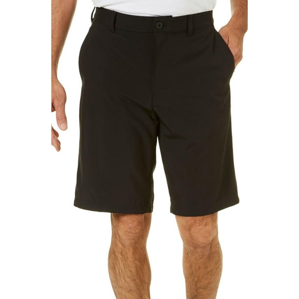 IZOD Golf Mens Swingflex Solid Flat Front Shorts