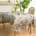 thumbnail image 3 of Spring Tablecloth 60×84 Inch Rectangular, Floral Flowers Watercolor Washable Table Cover for Party Picnic Dinner Decor, 3 of 6