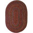 thumbnail image 1 of Rhody Rug Katie Braided Indoor-Outdoor Oval Rug, Burgundy, 2' x 3', Reversible, Hand Wash, 1 of 6