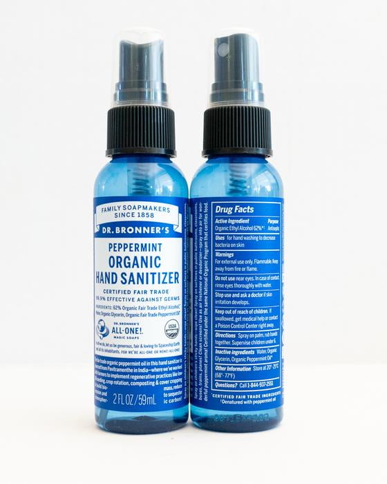 Dr. Bronner's Hand Sanitizer Peppermint 2 oz 2 bottles Walmart Canada