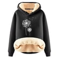 thumbnail image 2 of Fleece Lined Hoodies for Women 2025 Winter Long Sleeve Thick Graphic Hooded Sweatshirt Pullover Tops, 2 of 3