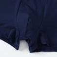 thumbnail image 4 of Domuza Mens Underwear Boxer Briefs Trunks Letter Flat Front Soft Low-rise Underpant Dark Blue XL, 4 of 6