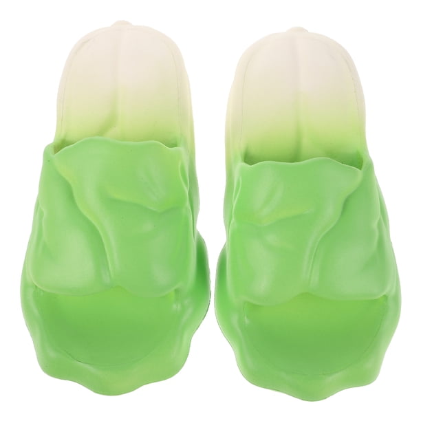 1 par de zapatillas de verano de EVA para parejas, con forma de verdura, antideslizantes, ligeras, para baño interior, para hombre y mujer, para uso en casa, piscina y playa.