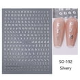 thumbnail image 2 of 7 hojas de pegatinas 3D con letras para uñas, autoadhesivas, 7 colores, diseño retro para nail art, fundas de móvil DIY, álbumes de recortes, todas las ocasiones, fáciles de aplicar, 2 of 8