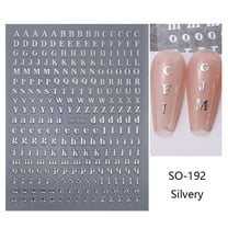 Nail Accessories 3D Letter Nail Stickers Self Unique Decals for Designs and Customization