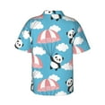 thumbnail image 3 of Easygdp Panda Flying in the Sky Men's Hawaiian Shirts Print Lapel Short Sleeve for Beach, vacation, party, casual occasions - Medium, 3 of 9