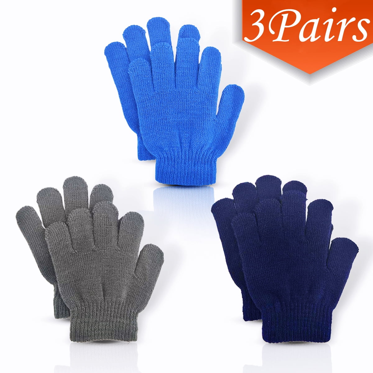 Kids Gloves Full Fingers Knitted Gloves Warm Mitten Winter Favor for