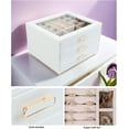 thumbnail image 6 of 3 Layer Jewelry Organizer Box with Glass Lids & 3 Drawers - Elegant Storage Solution for Necklace, Rings，Earrings, and Bracelets - Perfect for Women ASK-301 (White), 6 of 8