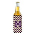 thumbnail image 2 of Carolines Treasures CJ1058-MMUK Letter M Chevron Purple and Gold Ultra Beverage Insulators for slim cans  Slim Can, 2 of 2