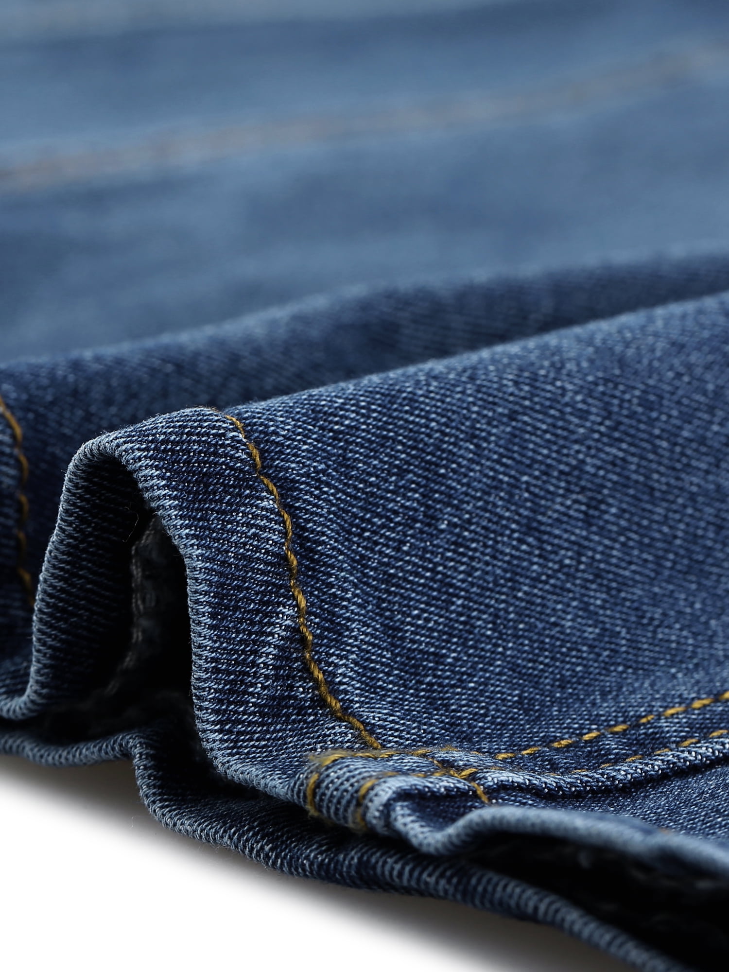Unique Bargains Women's Plus Size Denim A-line Jean Buttons Faux Pockets Mini Skirts 4X Mid Blue