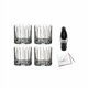 thumbnail image 1 of Set de copas Riedel Rock de vidrio, 4 piezas, 270 ml con vertedor, 1 of 9