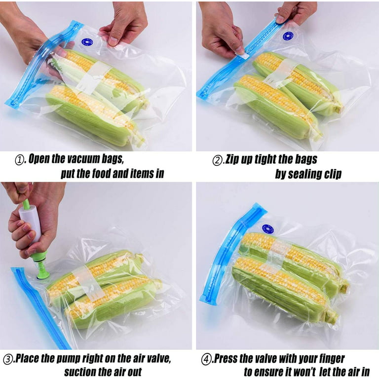 Vacuum Seal Ziplock Freezer Bags with Food Saver 
