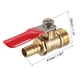 thumbnail image 2 of Válvula de bola de aire de latón G3/8 x 5/16" hembra a hembra con interruptor de cierre de manguera, tono dorado, 1 pieza, 2 of 4