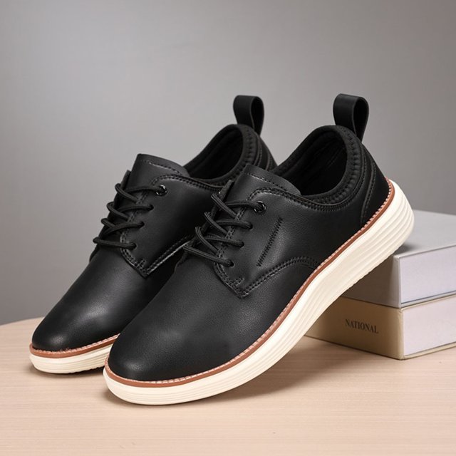 Zapatos de vestido de cuero para hombres zapatos de encaje oxfords livianos zapatos cómodos para caminar para caminar para la oficina de negocios